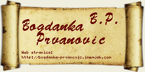 Bogdanka Prvanović vizit kartica